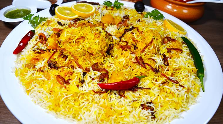 Indian delicious chicken briyani
