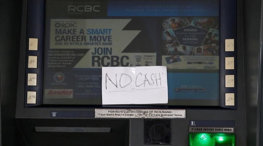 atm with not cash sign