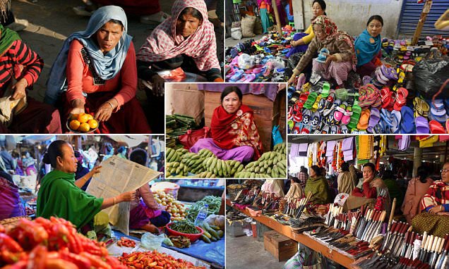 woman market
